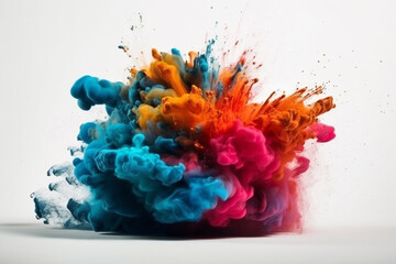 Fototapeta premium Colorful Dust Splash Rainbow Blast: A Burst of Creativity and Color. Ai generated