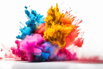 Obraz na płótnie Canvas Colorful Dust Splash Rainbow Blast: A Burst of Creativity and Color. Ai generated