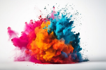 Fototapeta na wymiar Colorful Dust Splash Rainbow Blast: A Burst of Creativity and Color. Ai generated