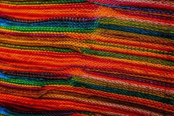 vibrant and colorful textile. Generative AI