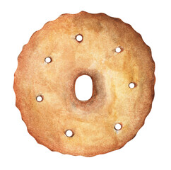 Cookie alphabet. Baking ABC. Watercolor illustration.