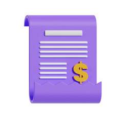 document paper with money sign