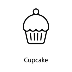 Cupcake icon design stock illustration