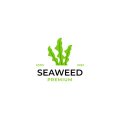 Fototapeta premium Flat seaweed logo design concept vector illustration idea
