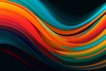 Obraz premium Vibrant Abstract Background. An abstract background illustration featuring vibrant colors and geometric shapes. Ai generated