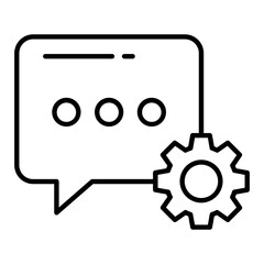 Chat Settings Outline Icon