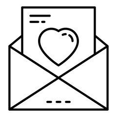 Love Letter Outline Icon