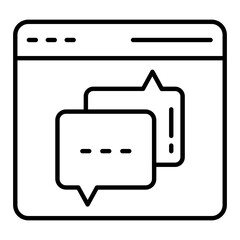 Fototapeta premium Web Chat Outline Icon