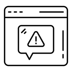 Message Warning Outline Icon