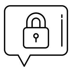 Private Chat Outline Icon
