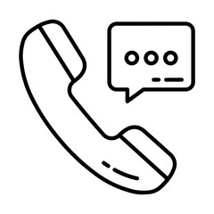 Incoming Call Outline Icon