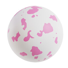 pink pattern sphere on white background