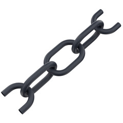 Fototapeta premium 3D chain for link building internet and marketing. Object on a transparent background