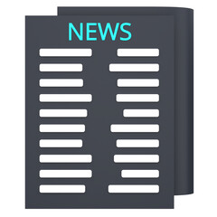 Fototapeta premium 3D paper for newspaper and event . Object on a transparent background
