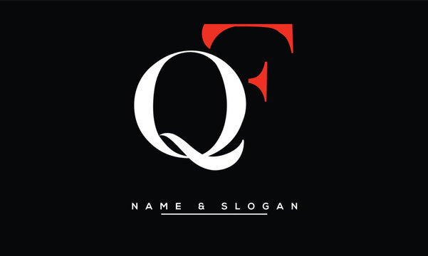 QF,  FQ,  Q,  F  Abstract  Letters  Logo  Monogram