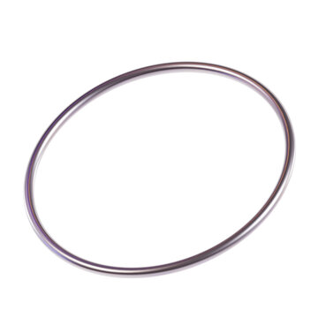 3d silver ring abstract illustration on white background