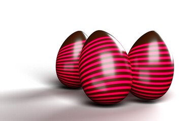 Easter egg, Happy easter card., transparent. Modern, technology, 3D illustration of easter eggs. Background