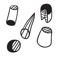 abstract geometric objects in line style.simple geometric shapes.abstract graphic in descriptive geometry style.