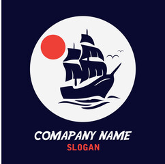 cruise ship silhouette logo