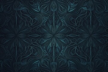 Golden and black seamless fabric pattern. Abstract traditional folk antique vintage retro ethnic graphic line. Generative ai