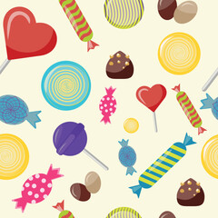 Seamless pattern with candies