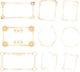 Frames with golden gradient