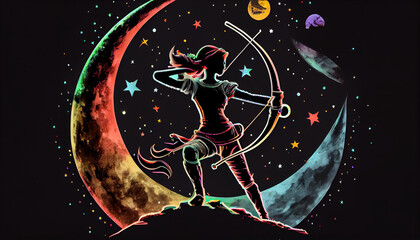 Obraz na płótnie Canvas zodiac sign sagittarius