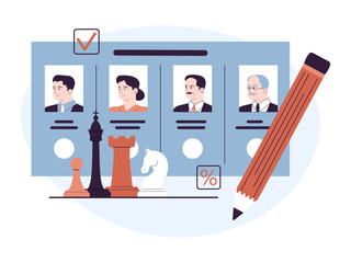 Presidential election. Democratic procedure, citizens deliberate and decide