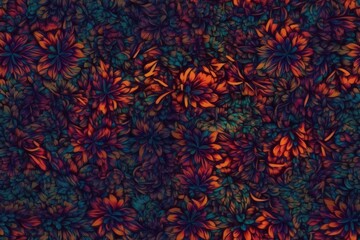 vibrant and colorful floral pattern. Generative AI