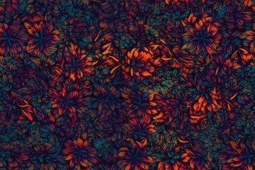 Obraz premium vibrant and colorful floral pattern. Generative AI