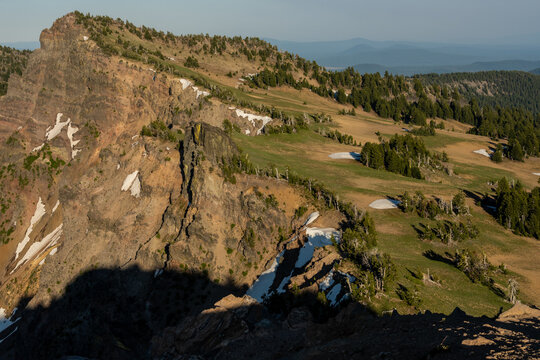 Eagle Crags and Applegate Peak On The Edge of Crater Lake