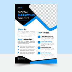 Obraz premium Business Flyer Brochure Template Design, abstract business flyer, vector template design. Brochure design, annual report, poster, flyer, marketing, business proposal, flyer template design .