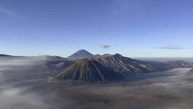 Sunrise view in mount bromo, east Java