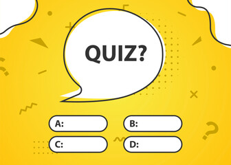 Blank template for questions and answers. Quiz, TV show, exam.