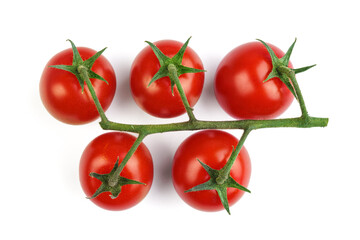 Pomidory koktajlowe na białym tle