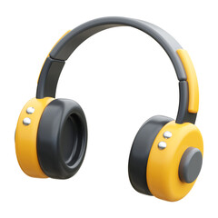 Headphone 3d render illustration design
