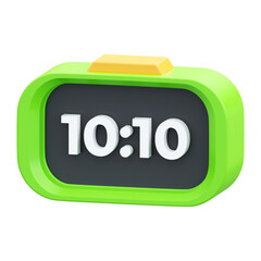 Digital Alarm Clock 3d render illustration design