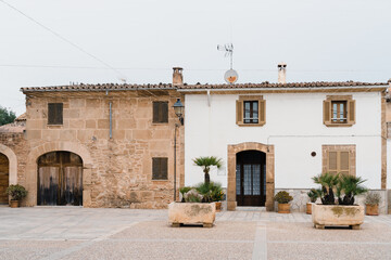 Fototapeta na wymiar Traditional old stone houses on the island Palma de Mallorca, Spain.