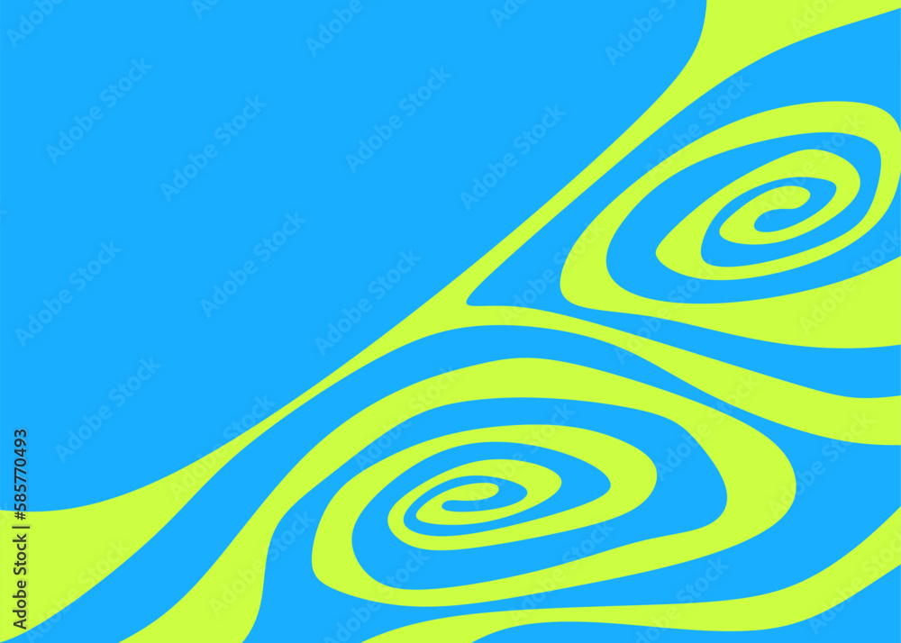 Poster abstract background with cute curly line pattern and with some copy space area