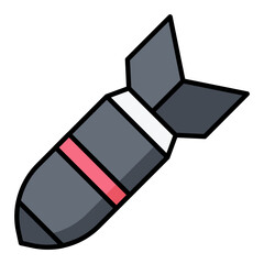 Missile Line Color Icon