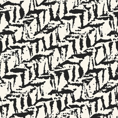 Stained Ink Textured Jungle Pattern