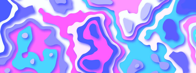 Abstracts colorful papercut background. Abstract papercut design background with overlap layer, 3D papercut background multi colors topography map release. 