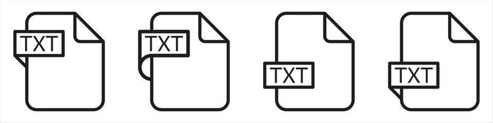 TXT file format document type colored icon.