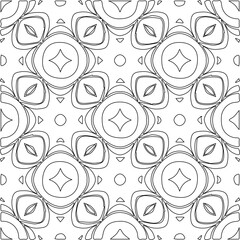 Stylish texture with figures from lines.Abstract geometric black and white pattern for web page, textures, card, poster, fabric, textile. Monochrome graphic repeating design. 