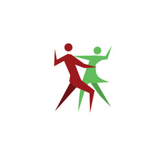 international dance day icon, simple icon dance with elegance concept