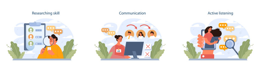 Human resources manager soft skills set. HR agent competencies