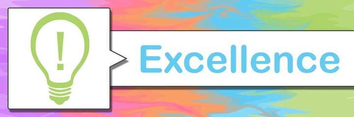 Excellence Colorful Square Rectangle Bulb Text