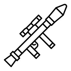 Grenade Luncher Outline Icon