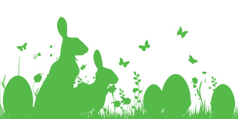 grafica, composizione, pasqua, coniglietti di pasqua