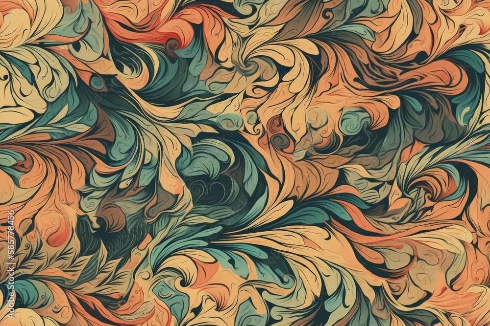 Aufkleber vibrant and colorful pattern with various hues and tones. generative ai
